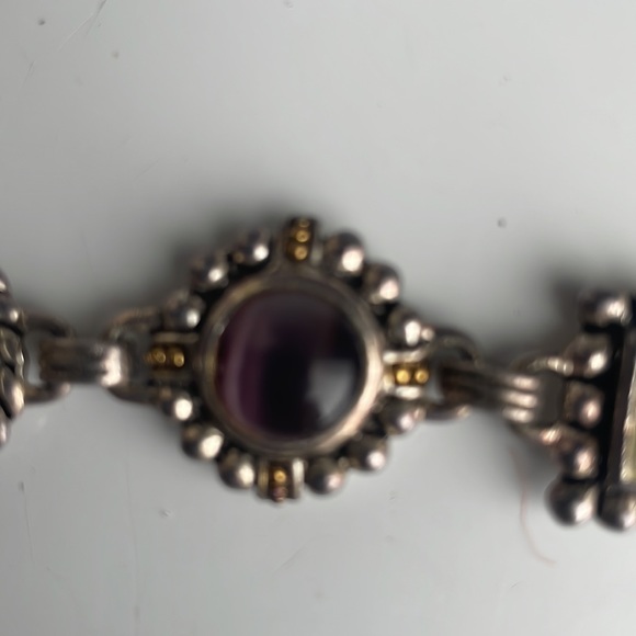 Bracelet purple silver gold - Picture 5 of 11
